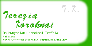 terezia koroknai business card