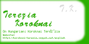 terezia koroknai business card